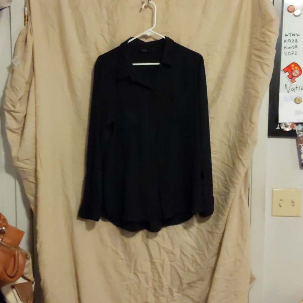 Black Chiffon Blouse